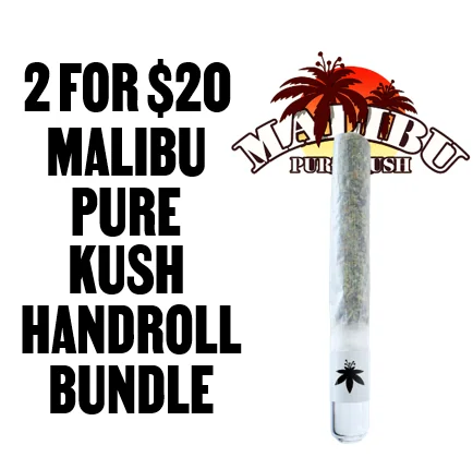2 for $20 Malibu Pure Kush 1g Handroll Bundle