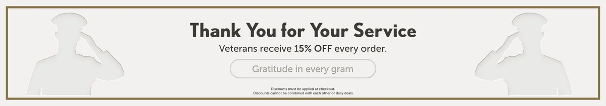 Veterans Discount 15% OFF
