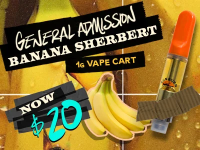 Banana Sherbert 1g Vapes: $20