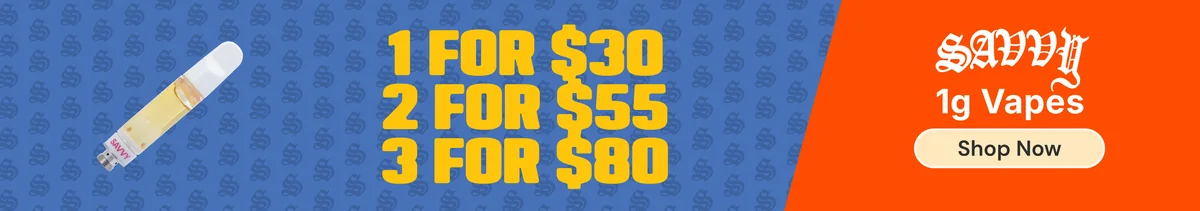 Savvy 1g Vapes: 1-for-$30, 2-for-$55, or 3-for-$80