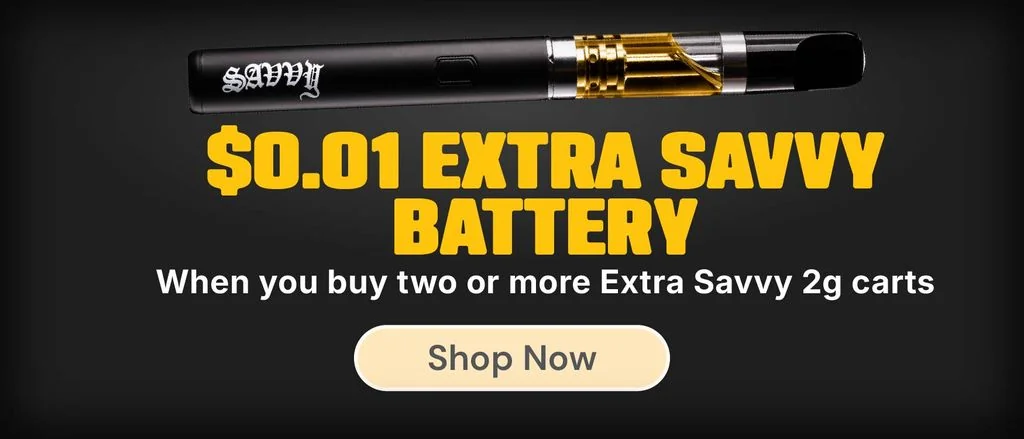Buy 2+ Extra Savvy 2g Carts, get an Extra Savvy 510 Battery