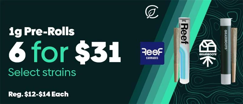 6 for $31 Pre-Rolls - Select Strains