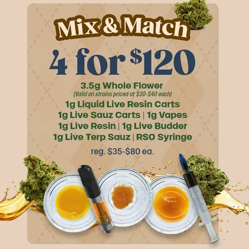 4 for $120 Mix & Match