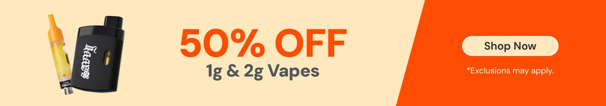 50% OFF 1g & 2g Vapes