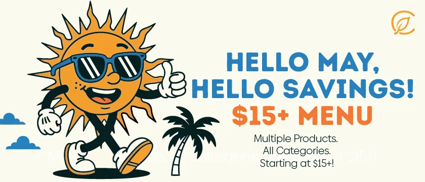 Hello May, Hello Savings — $15+ Menu